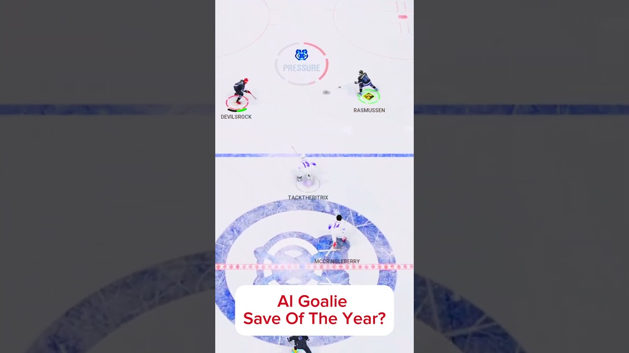 Ai Goalie goes crazy NHL 25 #hockey #nhl25 #nhl26 #easports