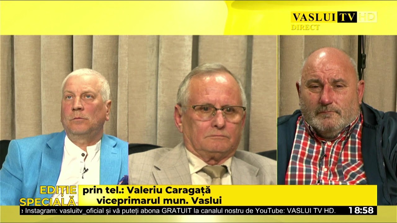 🔴LIVE ACUM la Vaslui TV Invitați: Daniel Tănăsuc și Traian Popica