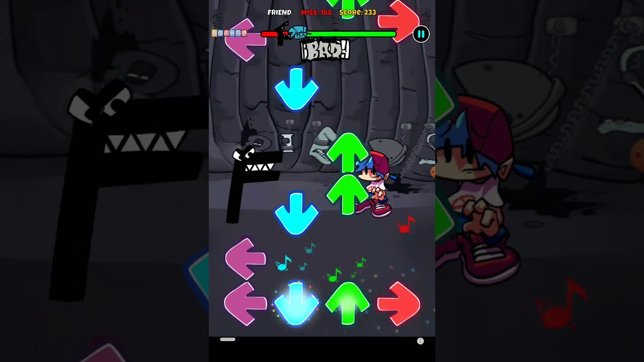 Игра Фрайдей Найт Фанкин Поппи рэптайм Бойфренд против буквы F.