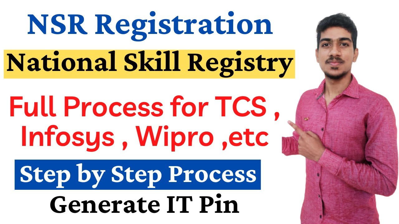 How To Apply For NATIONAL SKILL REGISTRY (NSR) | NSR Online Registration | NSR for Infosys TCS Wipro