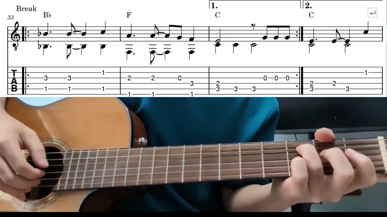 You Never Give Me Your Money (The Beatles) - Easy Fingerstyle Guitar Playthrough Tutorial With Tabs