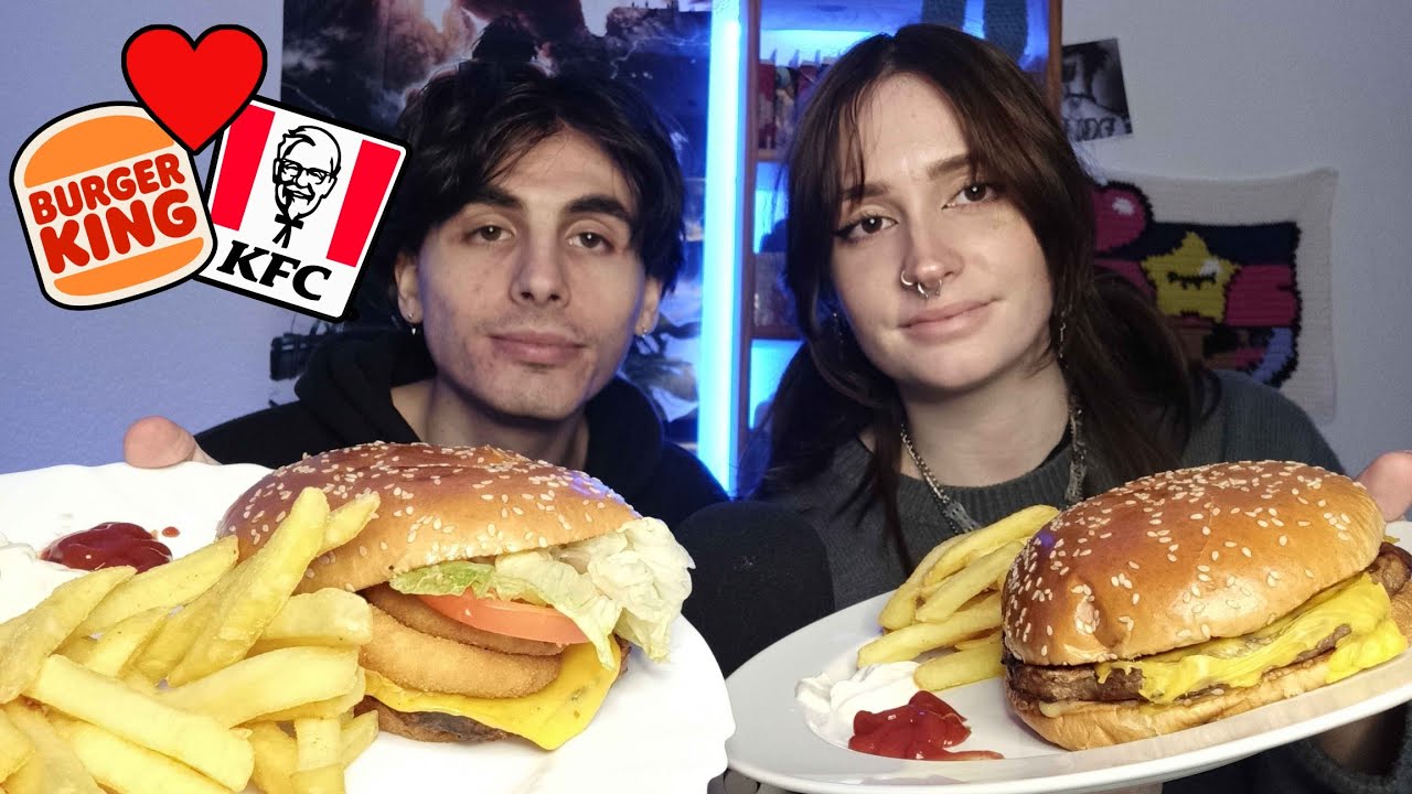 ASMR FR : DÉGUSTATION DE LA COLLAB BURGER KING ET KFC 🍔