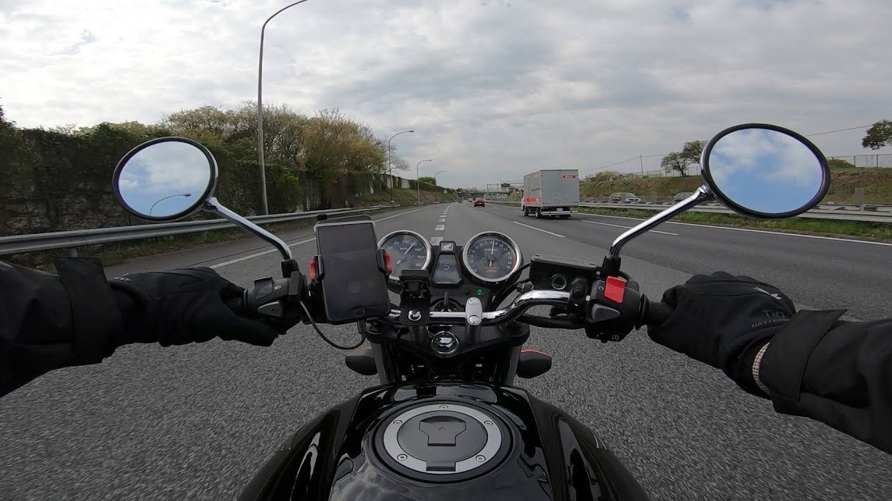 東北道120km/h区間を走る【HONDA CB400SF】