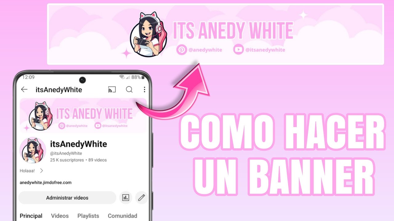 COMO HACER UN BANNER PARA YOUTUBE EN ANDROID 2024 (TUTORIAL) 💗