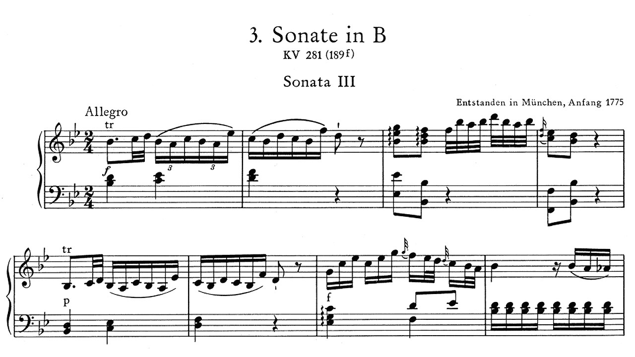 Mozart / Artur Balsam, 1960: Piano Sonata in B-flat major,  K. 281 - MHS 3056