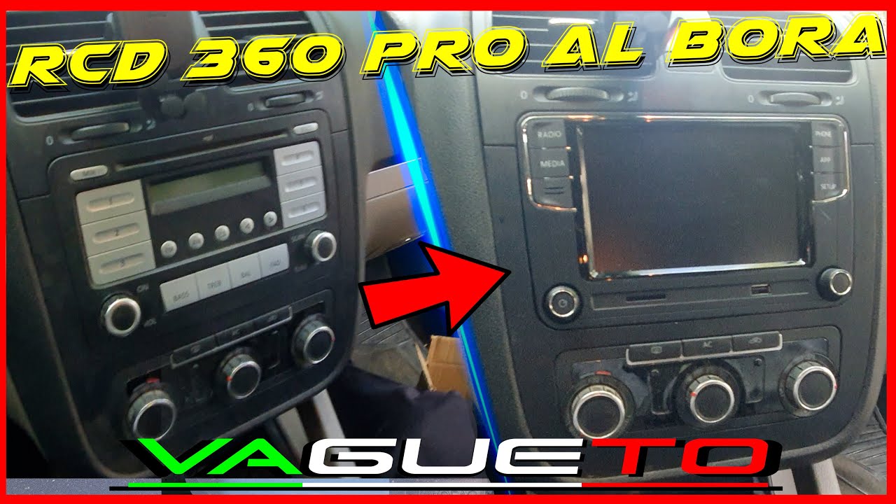 Instalando estéreo RCD 360 Pro en VW Bora MK5 — Android Auto, CarPlay & más