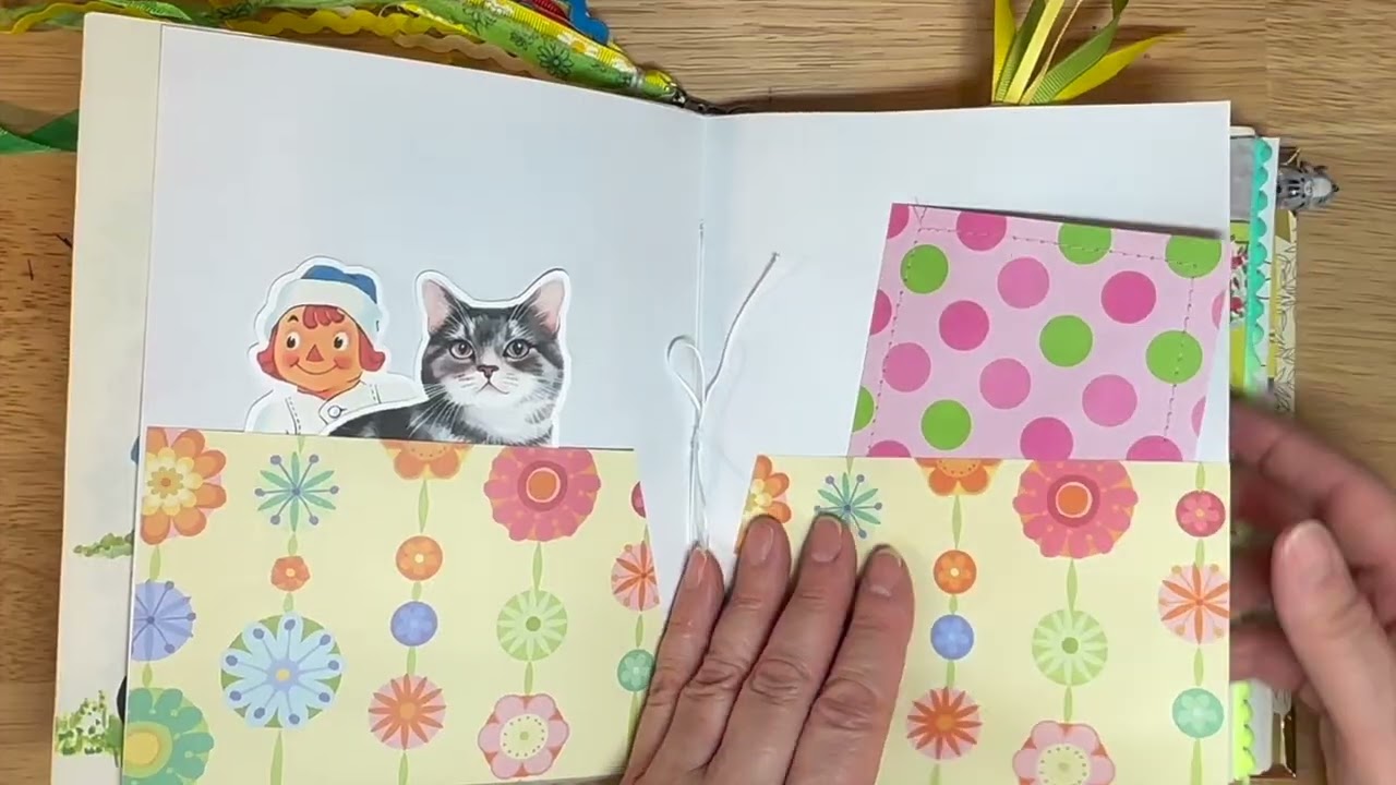 Raggedy Ann and The Little Gray Kitten Little Golden Book Junk Journal Flip Through #alteredbook
