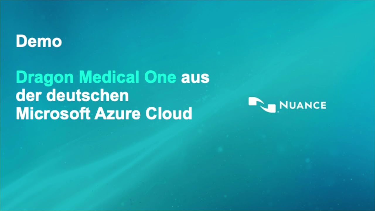 Nuance Demo Dragon Medical One Spracherkennung