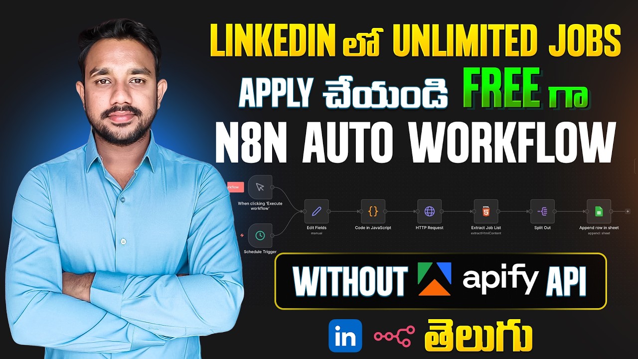 LinkedIn Job Finder Automation with NO API COST | Free n8n Workflow Setup