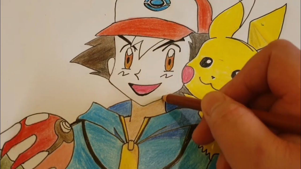 POKEMON || SPEED DRAWING ASH & PIKACHU OF POKEMON || UNBOXING ENVIRO A5 LANDSCAPE SKETCHBOOK