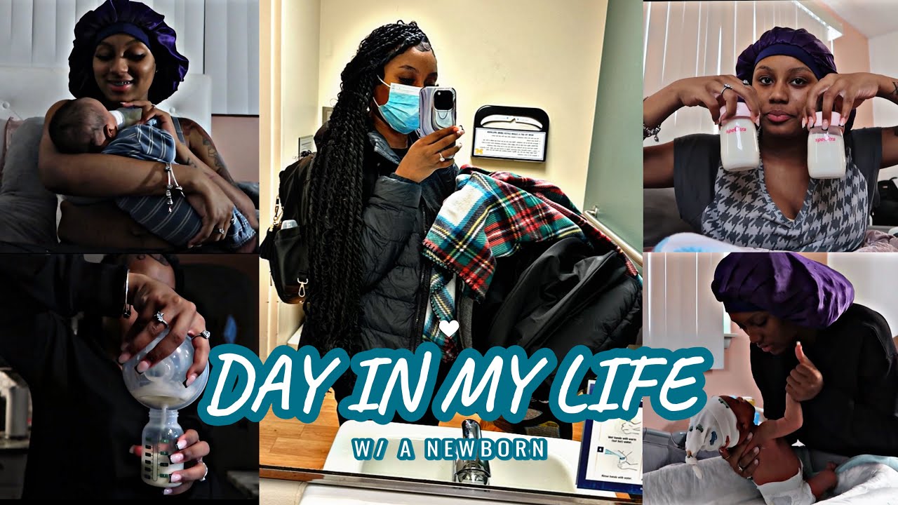 *REALISTIC* DAY IN MY LIFE WITH A NEWBORN | FIRST TIME MOM | Semaj Lesley