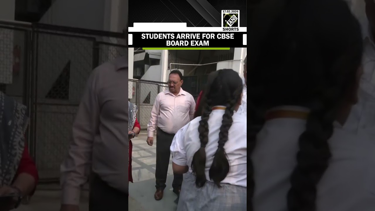 Students arrive at school premises as CBSE Class 10 ,12 Board Exams for 2026 commence today