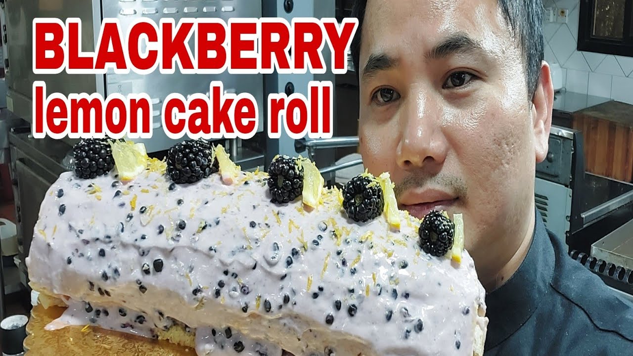 BLACKBERRY LEMON CAKE ROLL (chef Dan TV)