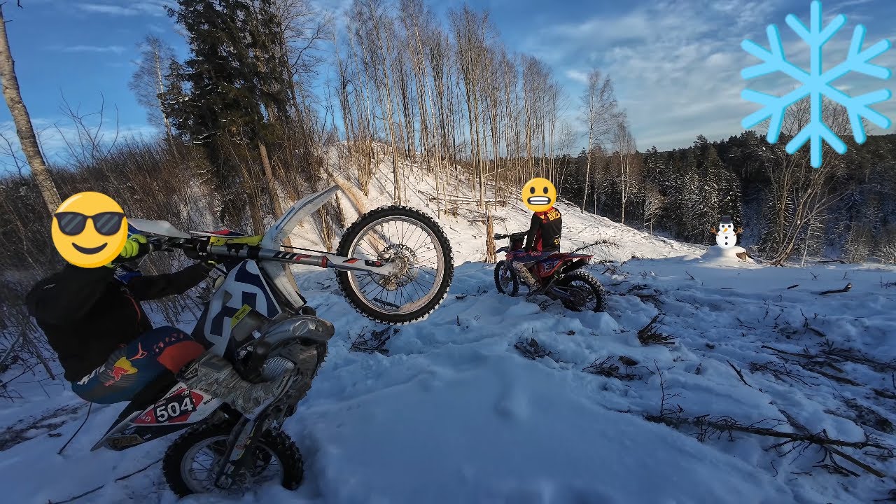 Deep Snow Hillclimb Chaos — Hard Enduro Struggle...😰❄️
