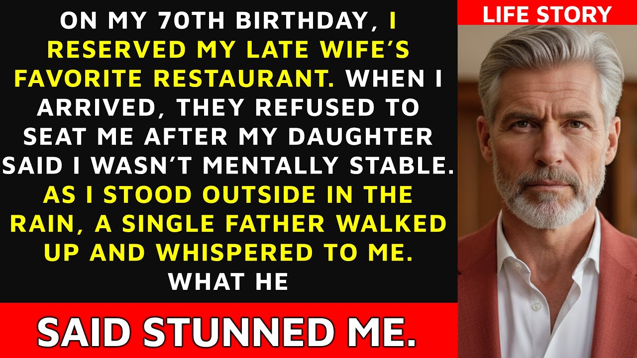 ON MY 70TH BIRTHDAY, I RESERVED MY LATE WIFE’S FAVORITE RESTAURANT. WHEN I ARRIVED, THEY REFUSED TO