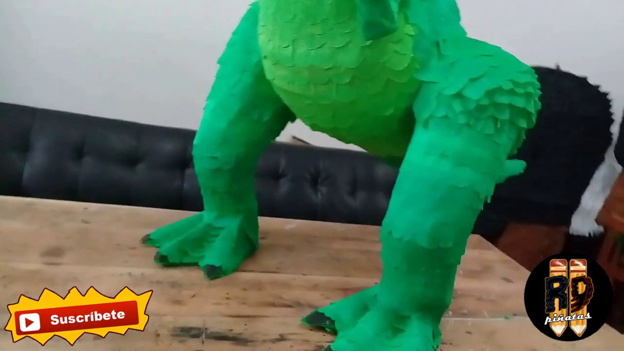 Piñatas 3D paso a paso - Rex de toy Story 3D