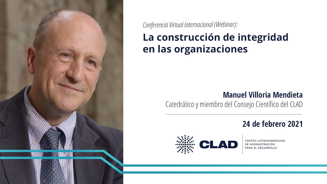 #WebinarCLAD La construcci&oacute;n de integridad en las organizaciones