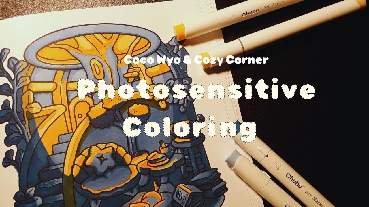 Coloring light effect / color with me ASMR / Ohuhu & Cozy Corner
