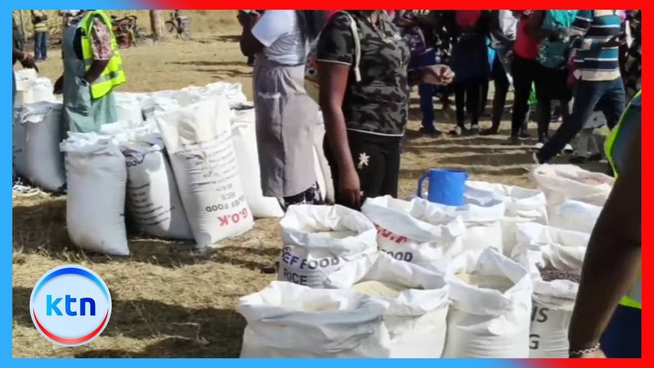 Government distributes food aid to drought-hit Juja residents