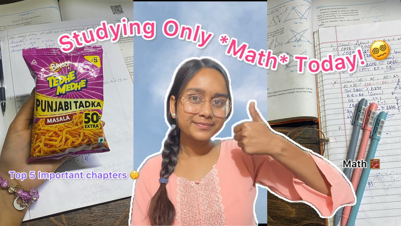 Studying Only Math Today!😵‍💫 | Study With Me 🌷