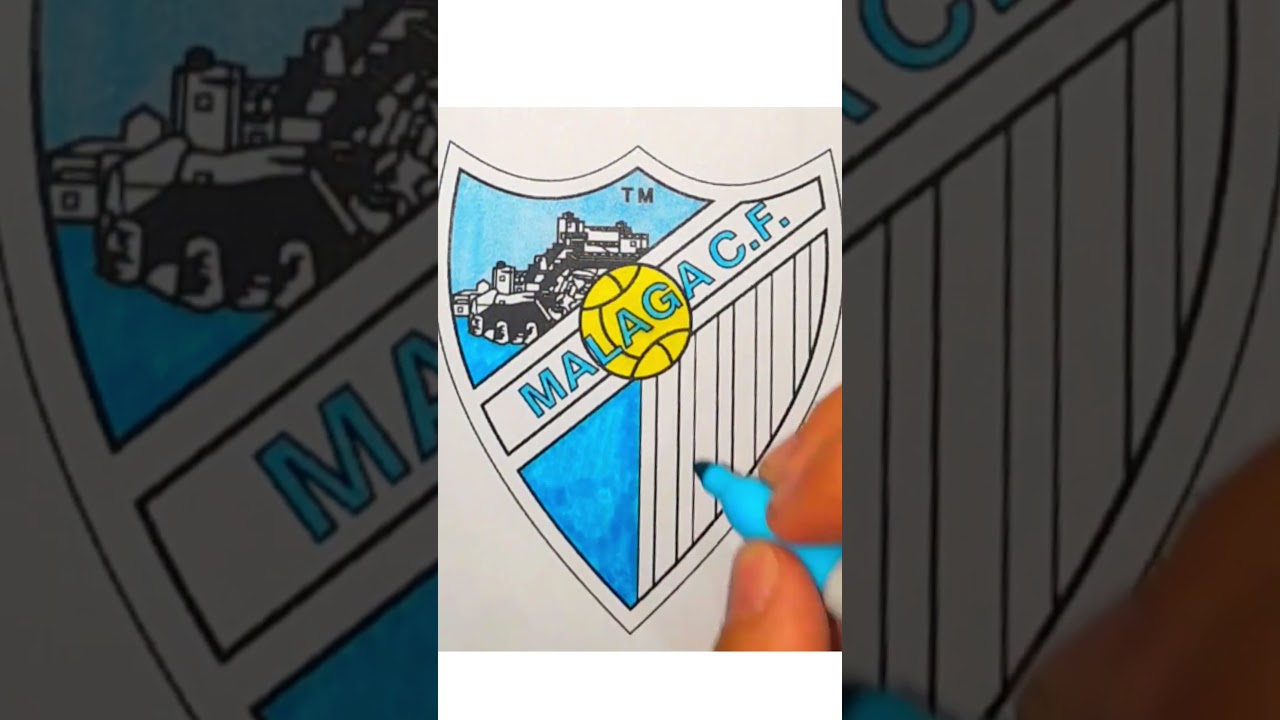 M&aacute;laga FC #colores #pintura #escudos #m&aacute;lagacf #asmr