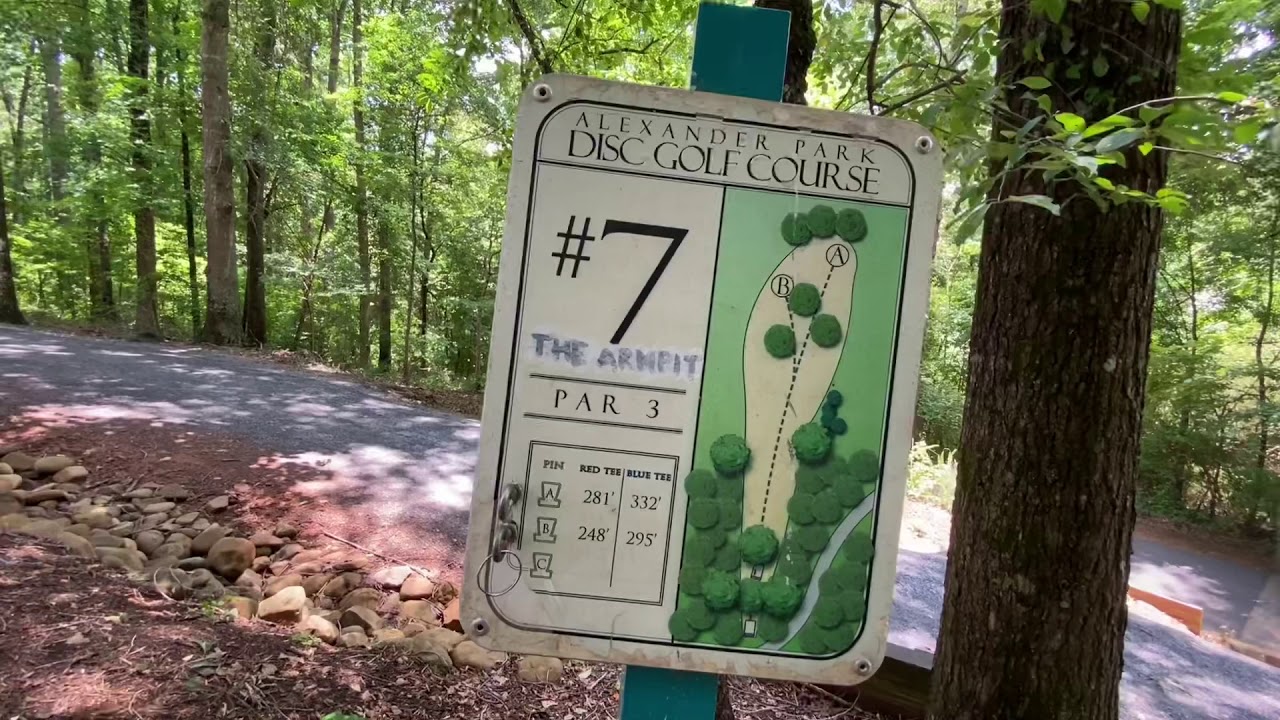 A walkthrough of Alexander Park disc golf course in Georgia