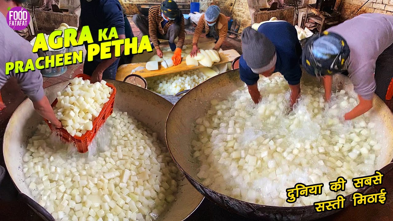 Huge Petha Making Of Agra | दुनिया की सबसे साफ और  सस्ती मिठाई | Street Food India