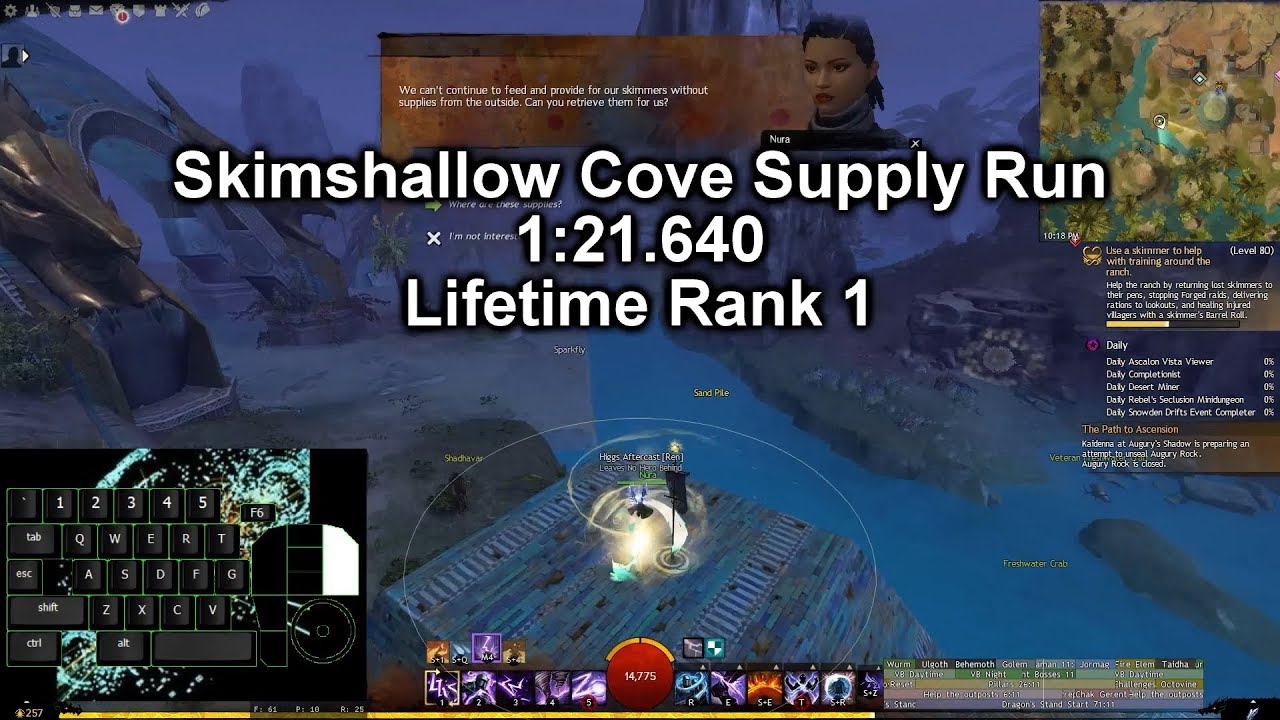 [GW2] Skimshallow Cove Supply Run - Gold (1:21.640, LIFETIME RANK 1!!!)