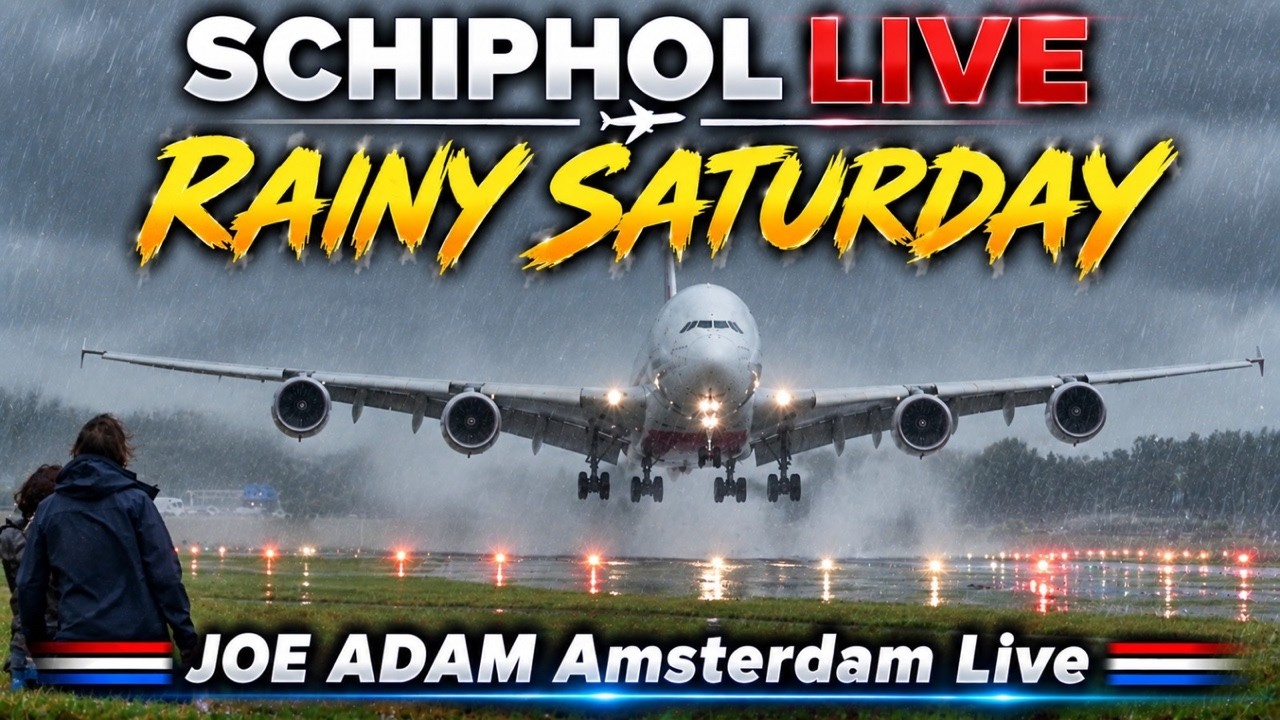 🔴 LIVE: CROSSWIND & RAINY LANDINGS at Schiphol | Sep 19, 2026