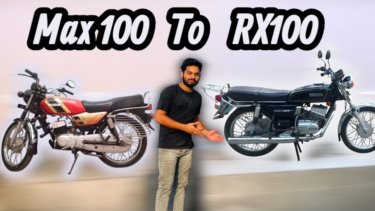Suzuki max100 Converted Into Yamaha Rx100 in 15 minutes 