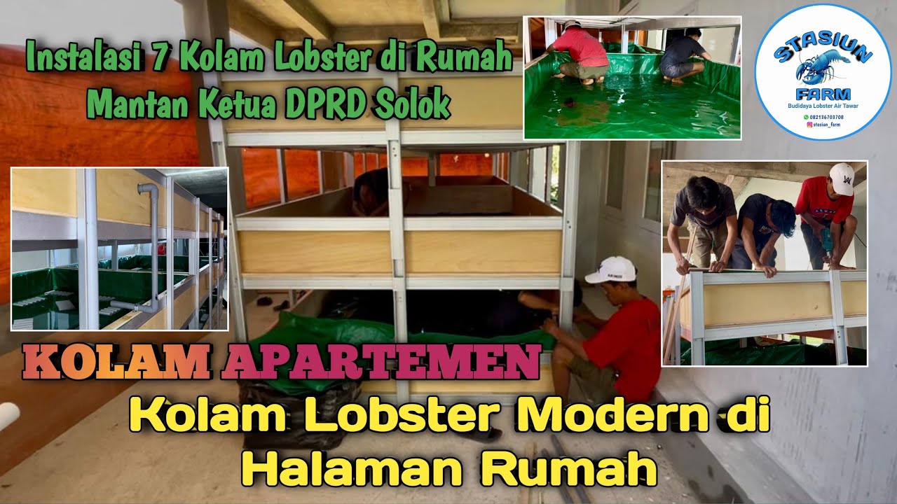 Instalasi Kolam Lobster | Sistem Apartemen Stasiun Farm