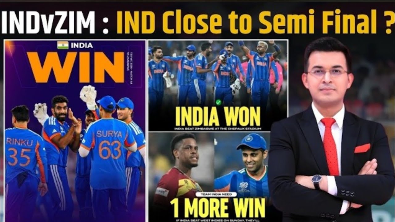 IND vs ZIM 2026 Highlights | India Beat Zimbabwe by 72 Runs in Chennai | Semi Final Race On! 🏏🔥