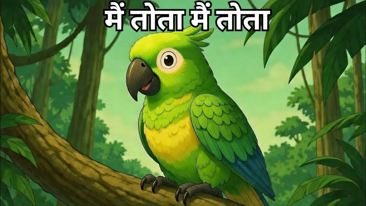 मैं तोता मैं तोता | Main Tota Main Tota | Hindi Rhymes for Kids | Chanda Mama Rhymes
