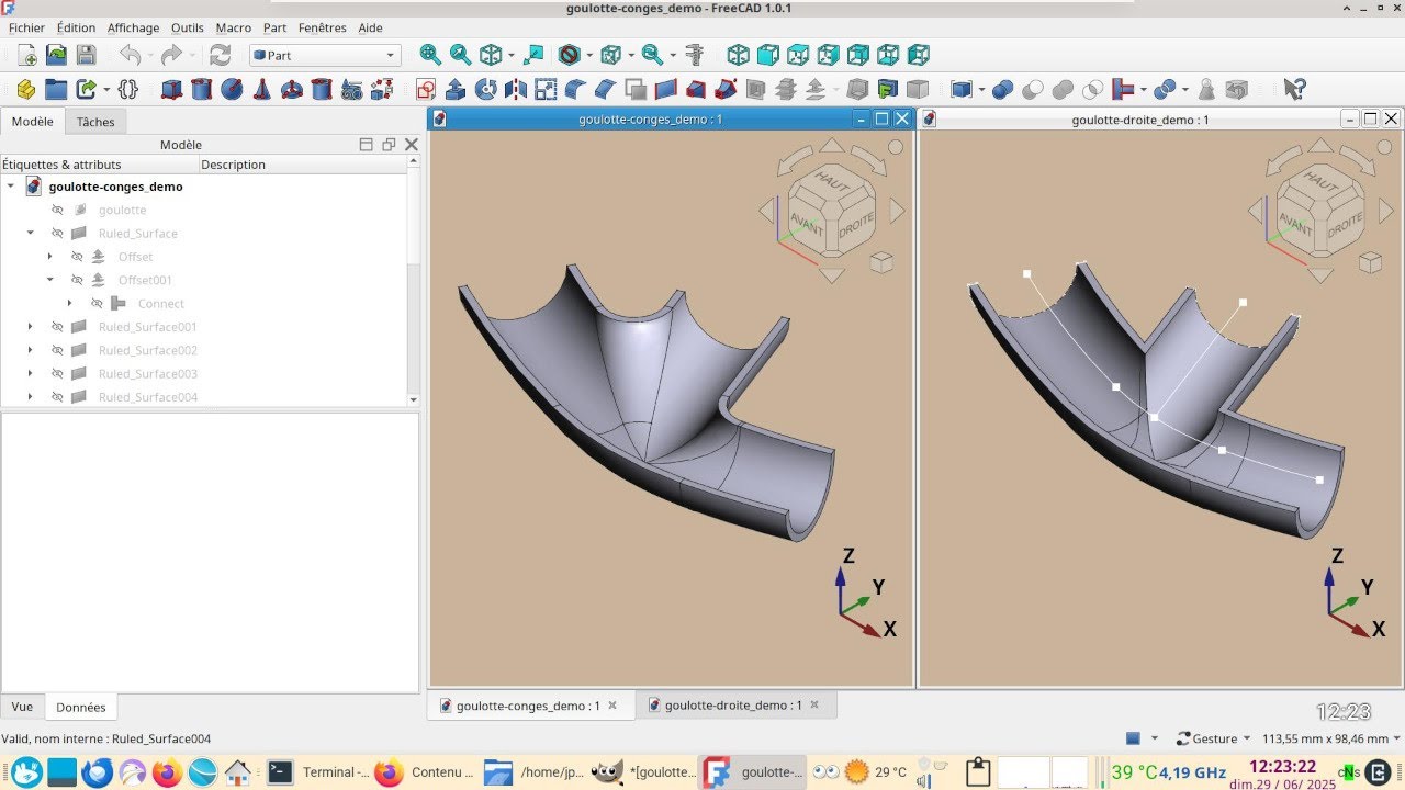 FreeCAD 1.0.1 : créer un objet 3D en partant d'une image spécialement modifiée dans Gimp