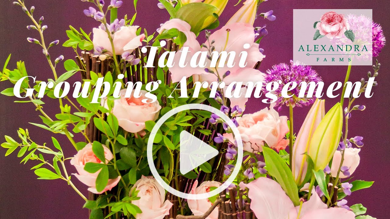 Tatami Grouping Arrangement - Organic Garden-Style floral Design Tutorial for Florists