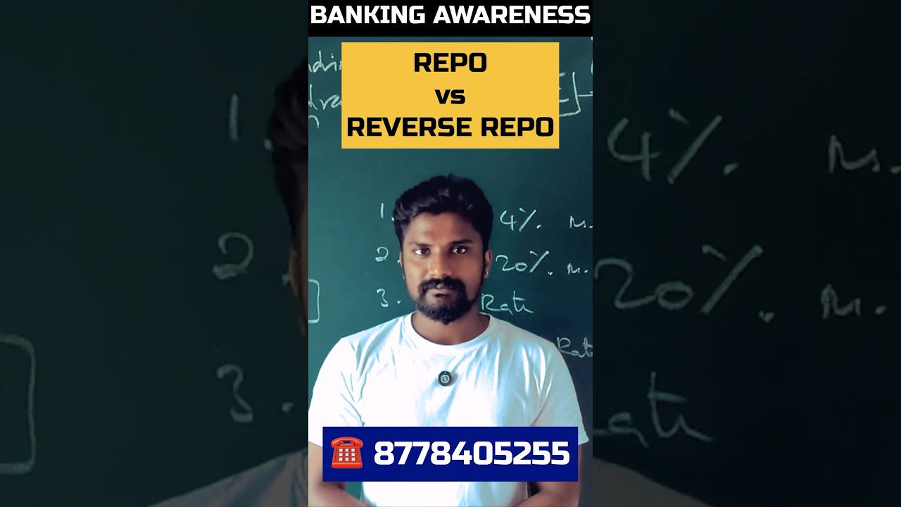Banking Awareness || Repo Rate vs Reverse Repo Rate