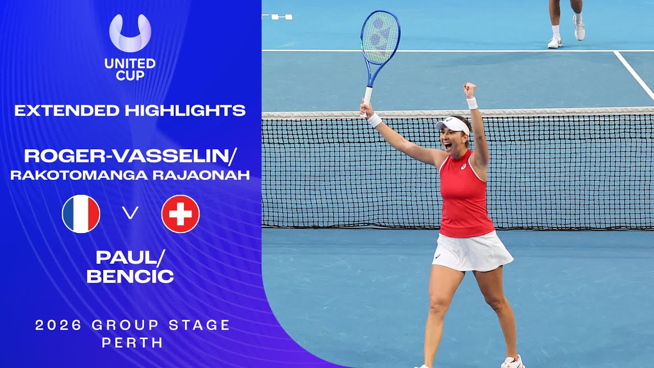 Roger-Vasselin/Rakotomanga Rajaonah v Paul/Bencic Extended Highlights | United Cup 2026 Group C
