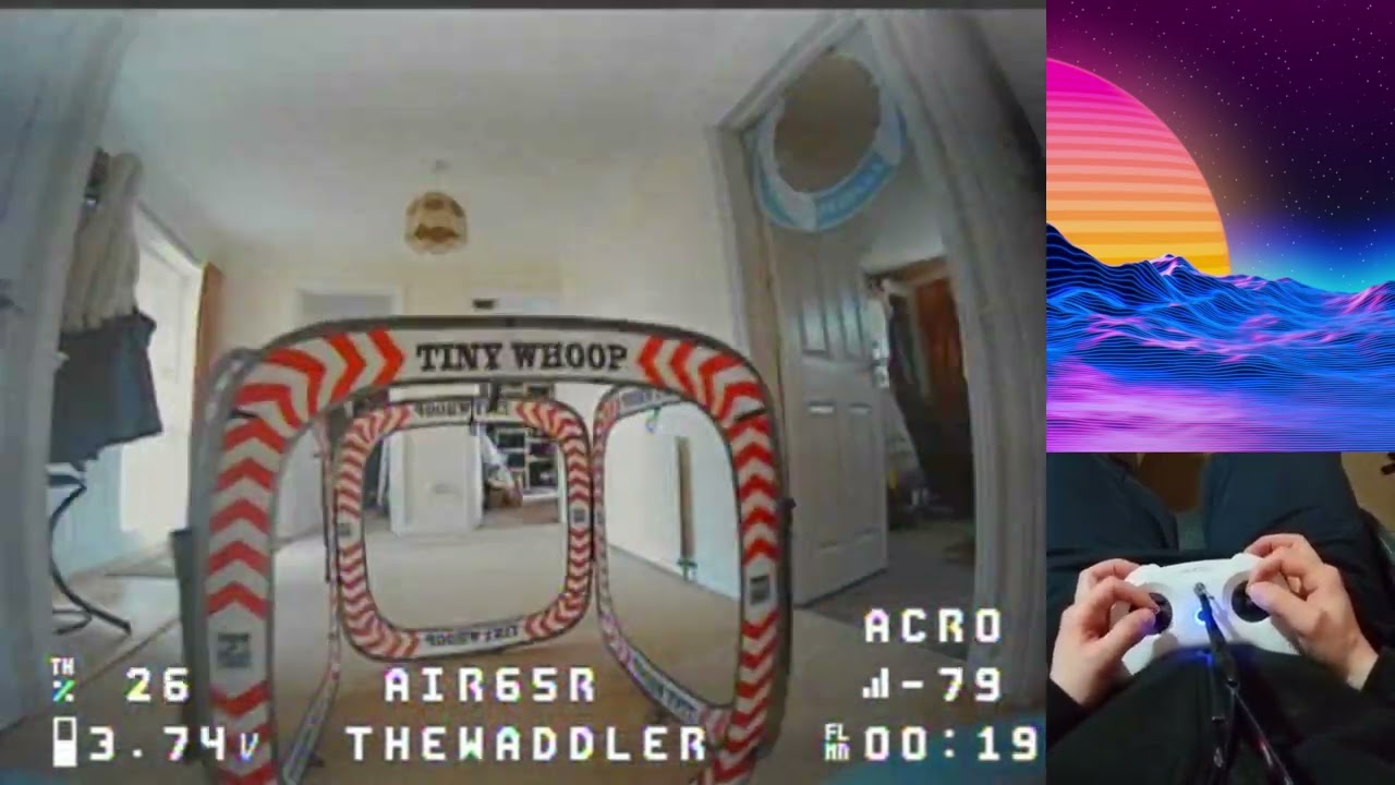 Some Indoor Whoop flights with Gates / After 130 hours in the sim / BetaFPV Air65 R