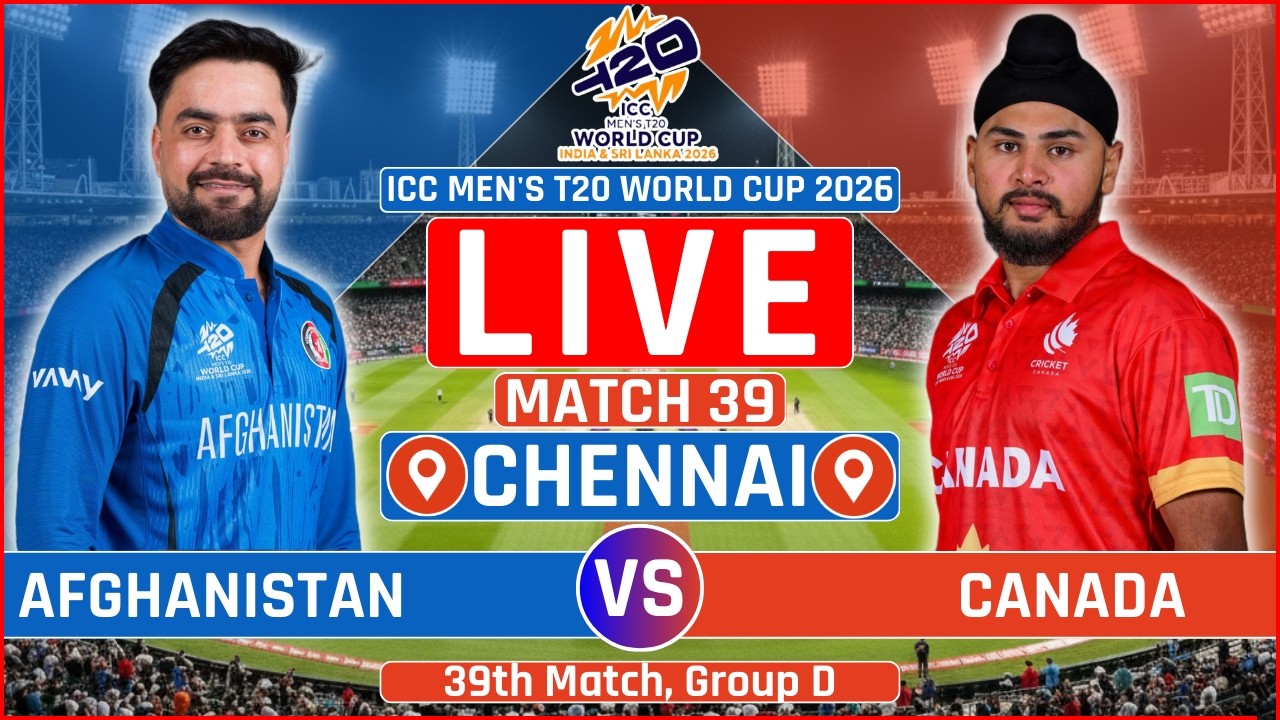 Afghanistan v Canada T20 World Cup 2026 | Live Cricket Match Today | AFG vs CAN Live Score | Chandan