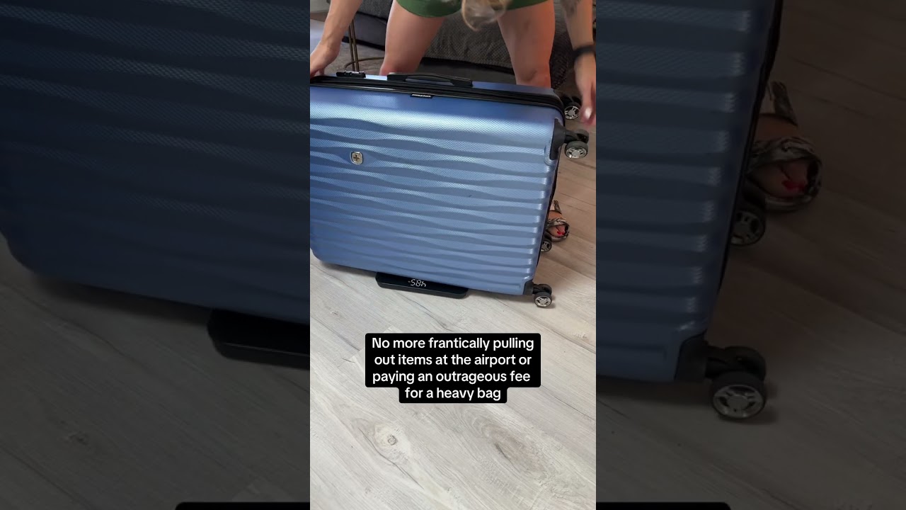 Weigh your luggage with ease using a smart scale! #traveltips #luggagehack