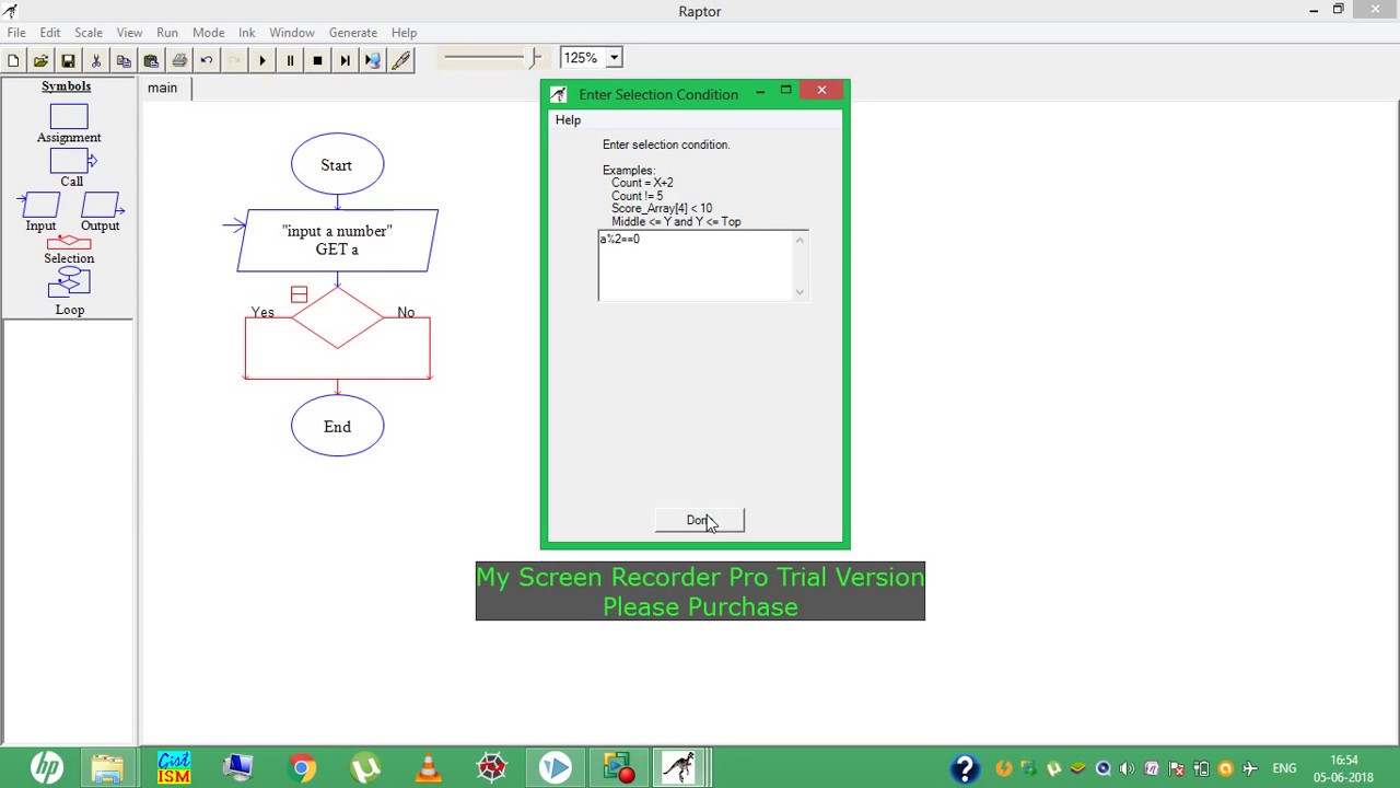 Check even or not in raptor flow chart/Algorithm