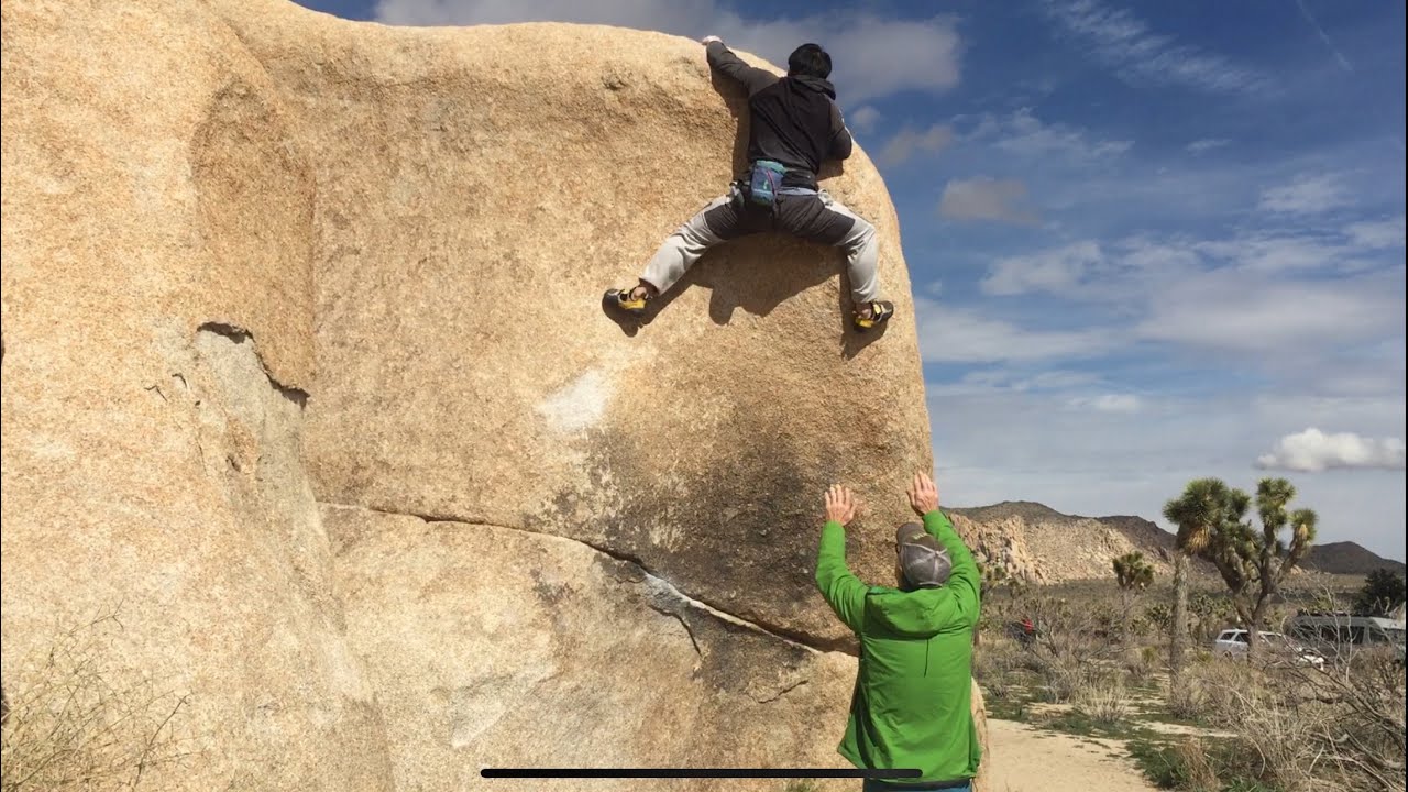 Saturday Night Live Slab (V1) | Real Hidden Valley Bouldering | Joshua Tree Climbing