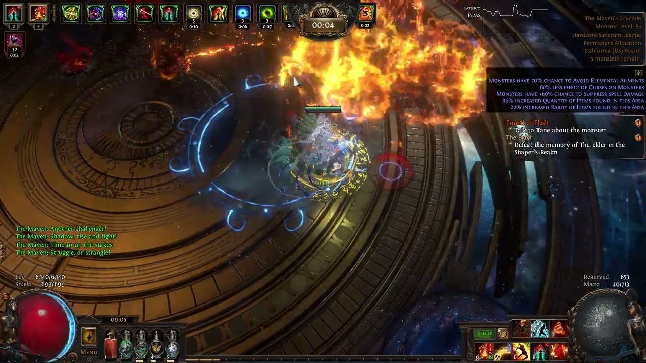Maven 10-way HC Sanctum Volcano Fissure Totem Chieftan | Path of Exile 3.20
