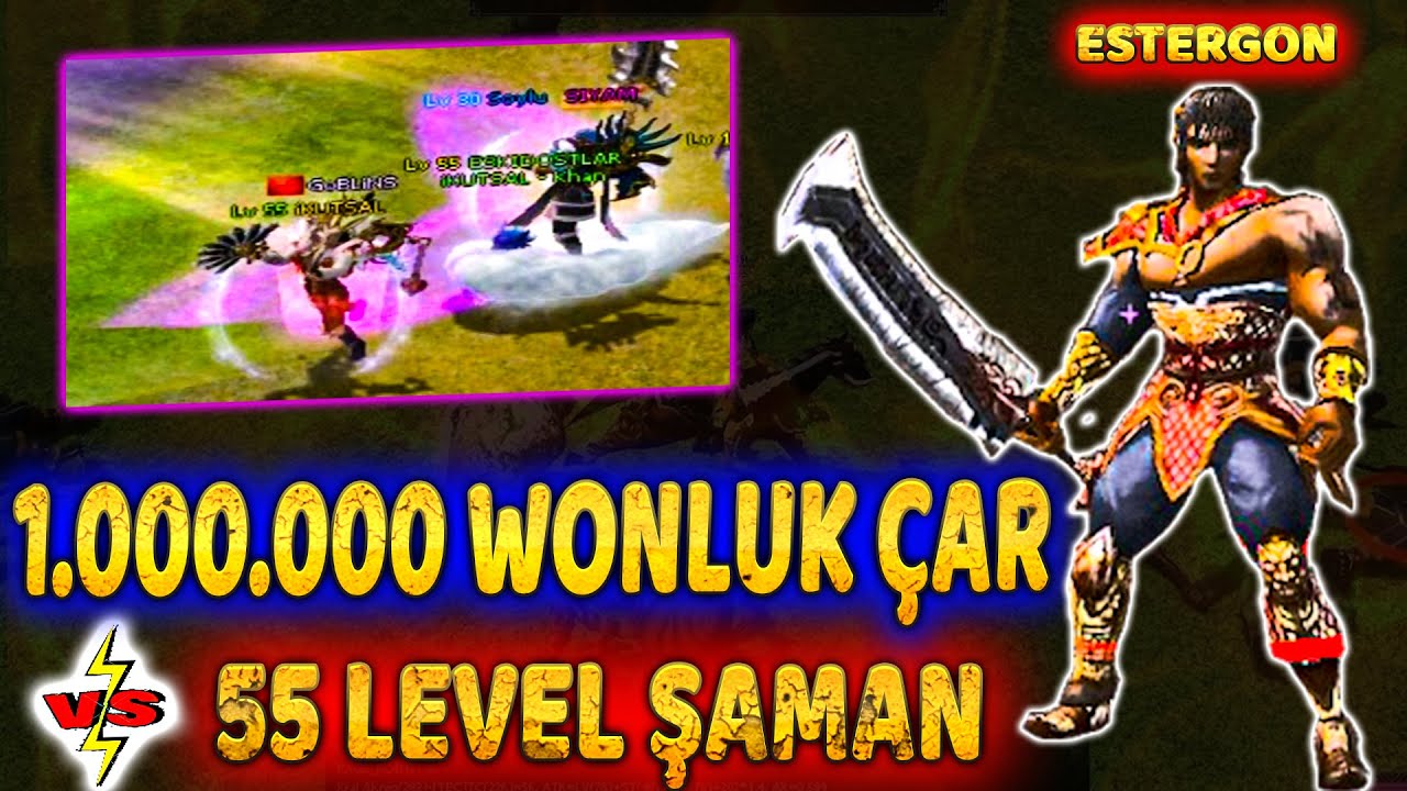 (1.000.000 WONLUK)FULL +15 EKİPMAN ZİHİNSEL VS 55 LEVEL ESTERGON ! YUMRUKTAN TEK YEDİM :D #metin2