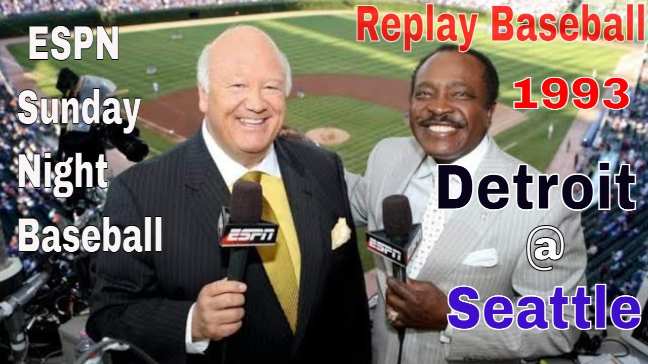 ESPN Sunday Night Baseball 1993 Detroit @ Seattle using Replay Baseball Board Game