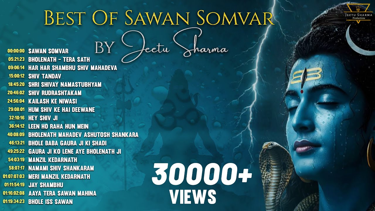 Best Of Sawan Somvar Shiv Bhajan By Jeetu Sharma | Top Bholenath Bhajan Loop 1Hour | सावन स्पेशल भजन