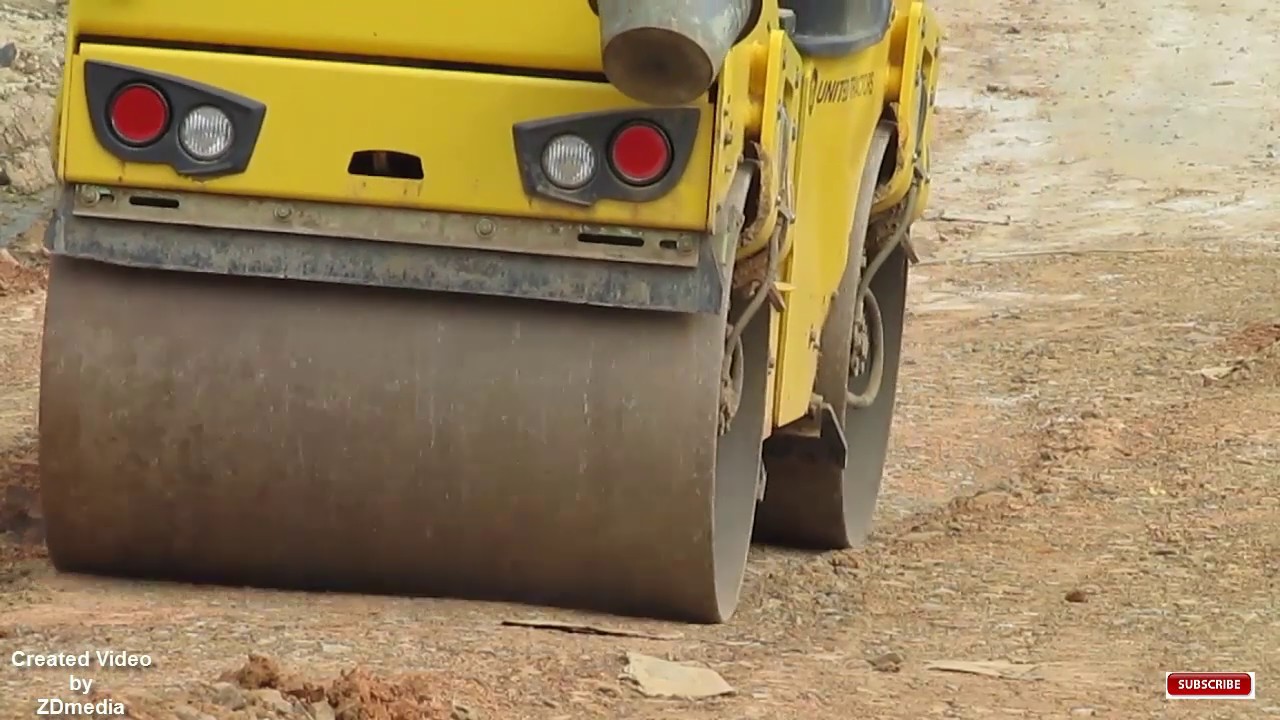 Tandem Roller Mini Bomag BW 100 AD Working For Road Construction
