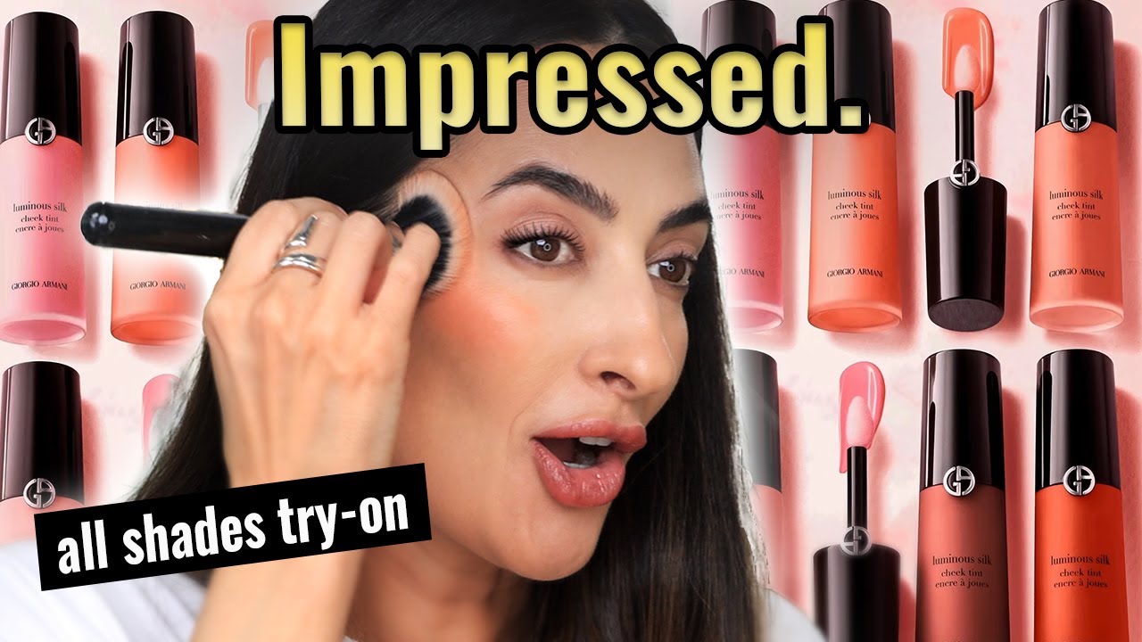 Пробуем ВСЕ оттенки жидких румян Armani Cheek Tint: демонстрация и тест на стойкость! Меняем прав...