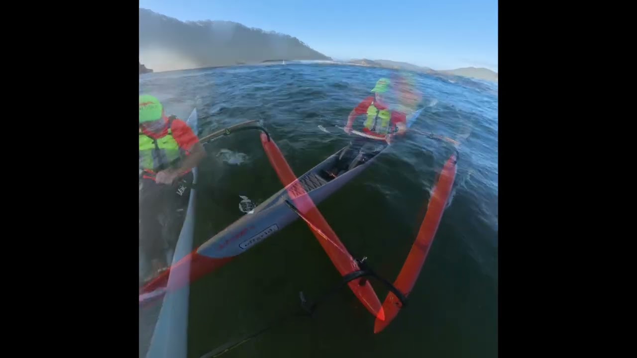 Box Head - 4 man canoe surfing