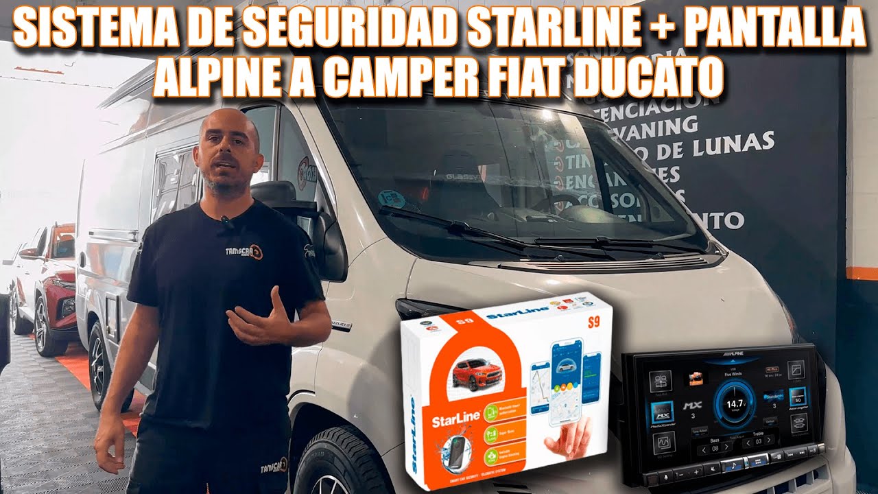 sistema de seguridad STARLINE S9 4G + pantalla ALPINE ILX 705D en FIAT DUCATO 8 | Tamscar Audio